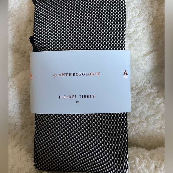 Anthropologie 1X Plus Fishnet Tights - Picture 2 of 4